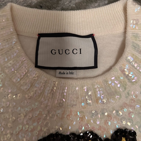 Gucci Ivory Sequin Embellished Knit - Picture 3 of 8